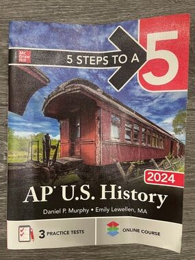 5 Steps to a 5: AP U.S. History 2024 Study Guide - Red/Blue Cover
